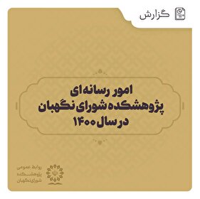 گزارش | امور رسانه ای پژوهشکده شورای نگهبان در سال ۱۴۰۰