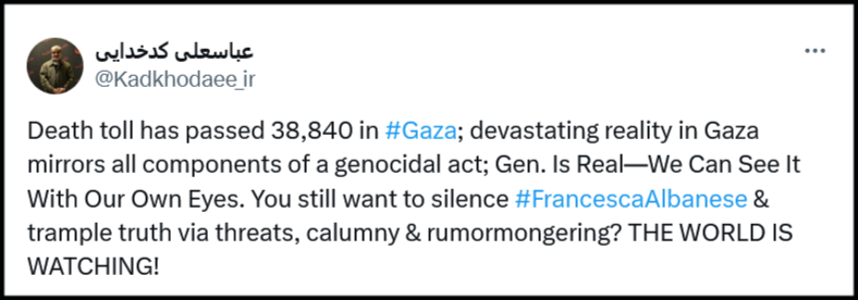 واقعیت ویرانگر در غزه بیانگر همه‌ ابعاد و عناصر نسل‌کشی است